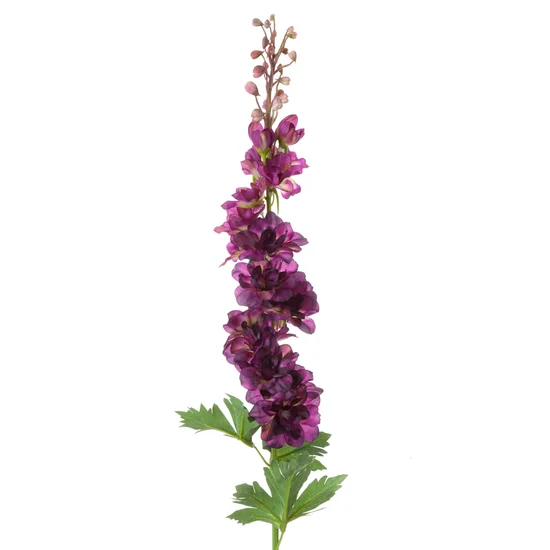 OSTRÓŻKA OGRODOWA sztuczny kwiat dekoracyjny z płatkami z jedwabistej tkaniny - 80 cm - fioletowy