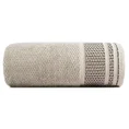 Ręcznik bawełniany SUZANA o ryżowej strukturze z żakardową bordiurą - 50 x 90 cm - beżowy 3
