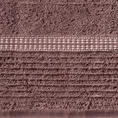 ELLA LINE ręcznik bawełniany TAYLOR z ozdobnym stebnowaniem i bordiurą w paseczki - 50 x 90 cm - brązowy 2