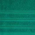 Ręcznik VITO z bawełny podkreślony żakardowymi paskami - 70 x 140 cm - ciemnozielony 2