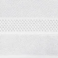 Ręcznik DANNY bawełniany o ryżowej strukturze podkreślony żakardową bordiurą o wypukłym wzorze - 50 x 90 cm - biały 2