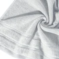 Ręcznik z welurową bordiurą przetykaną błyszczącą nicią - 70 x 140 cm - jasnopopielaty 5
