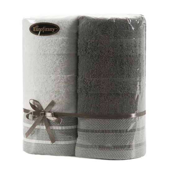 Zestaw prezentowy - komplet 2 szt ręczników na każdą okazję - 25 x 25 x 10 cm - biały