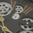 Dekoracyjny zegar ścienny z ruchomymi kołami zębatymi, styl industrialny, 35 cm średnicy - 35 x 7 x 35 cm - czarny 2