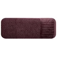 ELLA LINE Ręcznik MIKE w kolorze bordowym, bawełniany tkany w krateczkę z welurowym brzegiem - 70 x 140 cm - bordowy 3