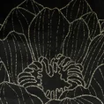 Bieżnik welwetowy BLINK 13 z welwetu z dużym wzorem lilii wodnej - 35 x 220 cm - czarny 5