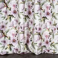 Zasłona ARLETA z miękkiej tkaniny z kwiatowym nadrukiem - 140 x 270 cm - biały 3