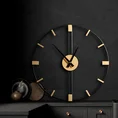 Dekoracyjny zegar ścienny z metalu w nowoczesnym minimalistycznym stylu - 40 x 5 x 40 cm - czarny 5