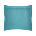 NOVA COLOUR Poszewka na poduszkę bawełniana z satynowym połyskiem i ozdobną kantą - 50 x 60 cm - turkusowy 1