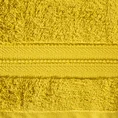 EUROFIRANY PREMIUM Ręcznik DANIEL w kolorze musztardowym, z delikatną bordiurą - 50 x 90 cm - musztardowy 2