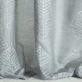 Zasłona z matowej tkaniny z wypukłym piankowym nadrukiem liści - 140 x 250 cm - szary 3