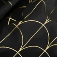 Zasłona zdobiona złotym nadrukiem w stylu art deco - 140 x 250 cm - czarny 6