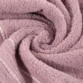 DESIGN 91 Ręcznik IZA klasyczny jednokolorowy z bordiurą w pasy - 70 x 140 cm - liliowy 4