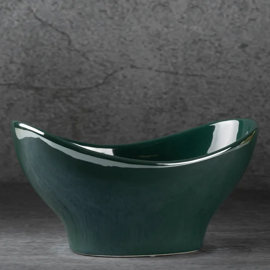 Misa ceramiczna BENTO o kształcie łódki - 25 x 15 x 13 cm - turkusowy