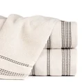Ręcznik AMANDA z ozdobną bordiurą w pasy - 50 x 90 cm - beżowy 1