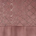 DESIGN 91 Zasłona z welwetu z ozdobnym pasem ze srebrnym geometrycznym nadrukiem w górnej części - 140 x 250 cm - różowy 7