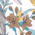 DESIGN 91 Zasłona welwetowa z barwnym graficznym nadrukiem liści i kwiatów - 140 x 250 cm - turkusowy 8