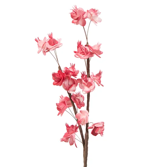 SZTUCZNY KWIAT dekoracyjny z pianki foamiran - dł. 73 cm dł.z kwiatami 40 cm - amarantowy