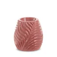 Świecznik ceramiczny SENA z wytłaczanym wzorem - ∅ 10 x 10 cm - różowy 2