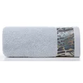 EWA MINGE Ręcznik CARLA z bordiurą zdobioną fantazyjnym nadrukiem - 50 x 90 cm - srebrny 3
