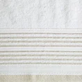 Ręcznik z ozdobną połyskującą bordiurą - 70 x 140 cm - biały 2