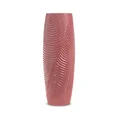 Wazon ceramiczny SENA z wytłaczanym wzorem - ∅ 15 x 40 cm - różowy 2
