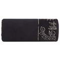 LIMITED COLLECTION ręcznik VICTORIA 50x90 cm z welwetową bordiurą z motywem gałązek SIŁA ZŁOTA - 50 x 90 cm - czarny 3