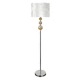 Lampa stojąca SABRINA z podstawą łączącą szkło i metal z welwetowym abażurem - ∅ 38 x 157 cm - złoty 3