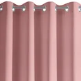 Zasłona ADELAIDE z miękkiej tkaniny o zamszowym chwycie z drobnym strukturalnym wzorem - 140 x 250 cm - różowy 4