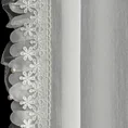 Komplet firan ELENA zdobiona aplikacją z gipiurą zdobioną perełkami - 140 x 270 cm - biały 12