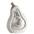 Figurka ceramiczna PEAR błyszcząca srebrzysta gruszka - 11 x 6 x 16 cm - srebrny 4