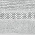 Ręcznik DANNY bawełniany o ryżowej strukturze podkreślony żakardową bordiurą o wypukłym wzorze - 30 x 50 cm - popielaty 2