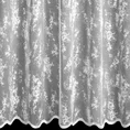 Tkanina firanowa żakardowa o nieregularnym wzorze wykończona połyskiem - 160 cm - biały 3