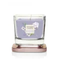 YANKEE CANDLE - mała kwadratowa świeca z jednym knotem - Sea salt&Lavender - 7,5 x 8 cm - jasnoróżowy 2