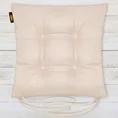 ADORE dwustronna welurowa poduszka siedziskowa na krzesło z czterema pikowaniami - 40x40x8 cm - beżowy 1