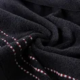 Ręcznik bawełniany FIORE z ozdobnym stebnowaniem - 30 x 50 cm - czarny 5