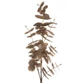 EUKALIPTUS - gałązka ozdobna, sztuczny kwiat dekoracyjny - 90 cm - ciemnobeżowy 1