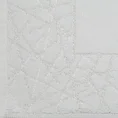 Dywanik łazienkowy NIKA z bawełny, dobrze chłonący wodę z geometrycznym wzorem wykończony błyszczącą nicią - 50 x 70 cm - biały 4
