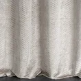 Zasłona LUSSI z lśniącego welwetu z żakardowym wzorem - 140 x 250 cm - jasnobeżowy 3