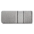 Ręcznik NIKOLA z ozdobną żakardową bordiurą - 50 x 90 cm - stalowy 3