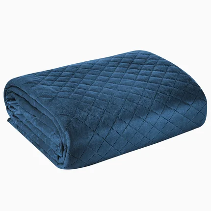 DESIGN 91 Narzuta LUIZ 3 welwetowa pikowana metodą hot press w geometryczny wzór DESIGN 91 Narzuta LUIZ 3 welwetowa pikowana metodą hot press w geometryczny wzór - 170 x 210 cm