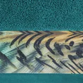 EWA MINGE Ręcznik COLLIN z bordiurą zdobioną fantazyjnym nadrukiem - 50 x 90 cm - turkusowy 2