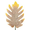 LIŚĆ DUŻY OZDOBNY, kwiat sztuczny dekoracyjny z pianki - 70 cm - brązowy 1