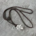 Dekoracyjny sznur TONI do upięć z kryształem - 44 cm - szary 1