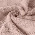 Ręcznik VILIA z puszystej i wyjątkowo grubej przędzy bawełnianej  podkreślony ryżową bordiurą - 50 x 90 cm - pudrowy róż 5