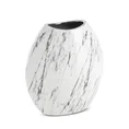 Wazon ceramiczny SANA  z marmurkowym wzorem - 18 x 9 x 20 cm - biały 2
