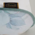 Dwustronna poduszka  ALINE z wypełnieniem,  z luksusowego welwetu z malarskim nadrukiem  wiosennych kwiatów i wypustką na brzegach - 30 x 60 cm - jasnoniebieski 3