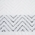 Ręcznik INDILA w kolorze białym, z żakardowym geometrycznym wzorem - 30 x 50 cm - biały 2