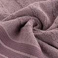 Ręcznik PATI  70X140 cm utkany w miękkie pasy i podkreślony żakardową bordiurą liliowy - 70 x 140 cm - liliowy 5
