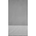 Tkanina firanowa zwiewna i delikatna mikrosiateczka w kolorze białym zakończona pasem haftu ze srebrną nicią - 280 cm - biały 8